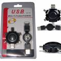 ADAPTADOR USB 6 PUERTOS RETRACTIL