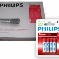 PACK DE 12 BLISTER DE PILA ALKALINA PHILIPS AAA x 4 UNIDADES