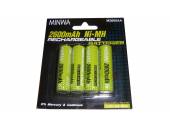 PILA RECARGABLE AA 2600mAh x 4 UNIDADES
