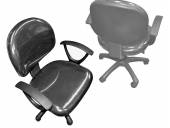 SILLA DE ESCRITORIO CON POSABRAZO NEGRO