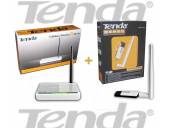 COMBO TENDA WIRELESS ROUTER + ADAPTADOR USB N 150Mbps