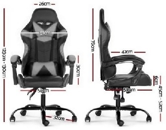 Silla Gamer Lumax ROM negro/gris