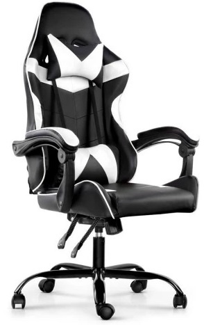 Silla Gamer Lumax ROM negro/blanco