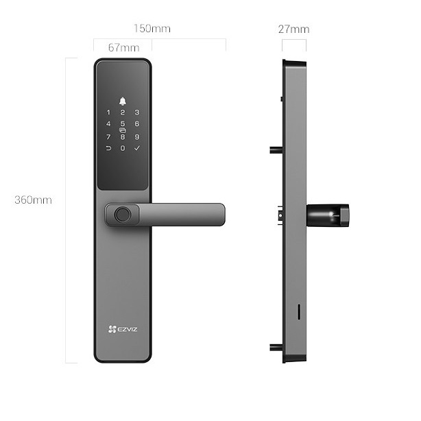 Cerradura inteligente Ezviz CS-DL05 1 bulon rectangular
