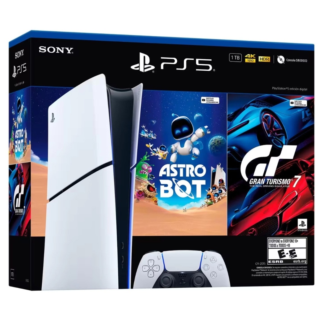 Consola Sony Playstation 5 Slim Digital + 2 Juegos