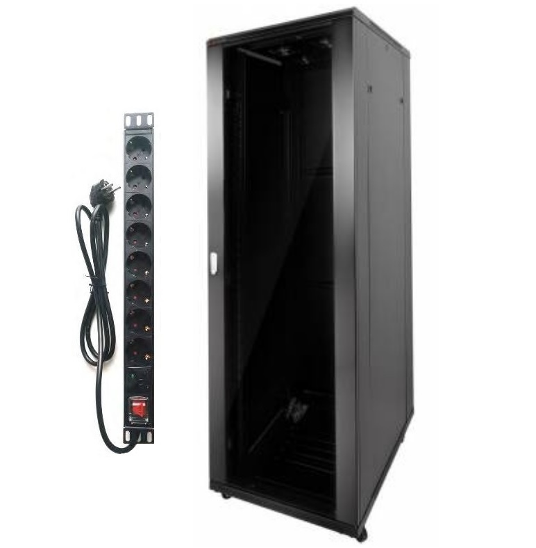 Rack Hikvision 18U + PDU de 8 puertos