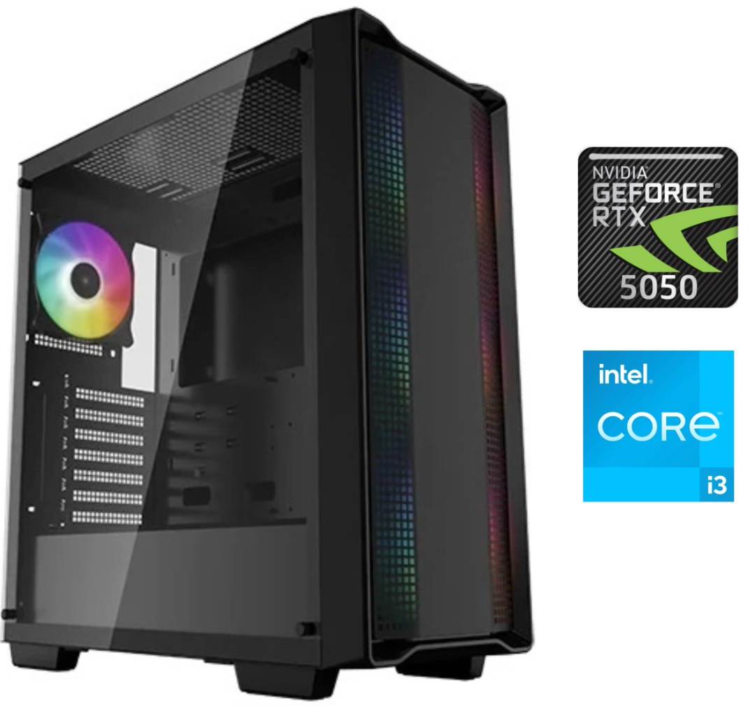 Equipo Gamer Core i3 14100F, 16GB, 1TB NVMe, RTX 5050 8GB
