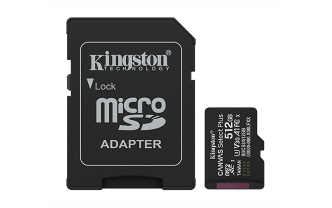 Memoria MicroSD Kingston Select Plus 512GB clase 10
