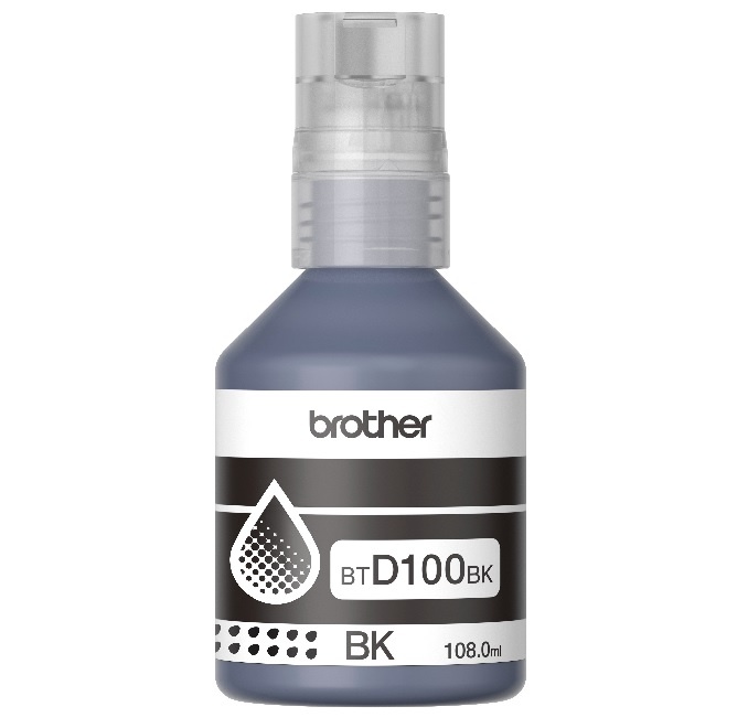 Botella tinta Brother BTD100BK Negra