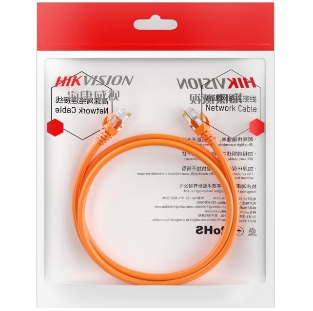 Cable Patchcord Hikvision 10m Cat 6 naranja