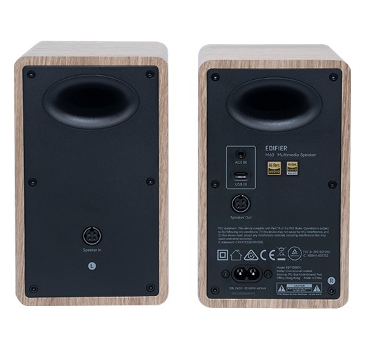 Parlantes Edifier 2.0 M60 66W bluetooth roble