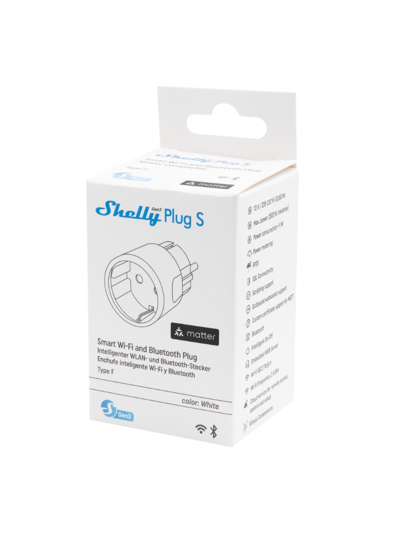 Enchufe Smart Shelly Plug S Gen3 PM Wi-fi