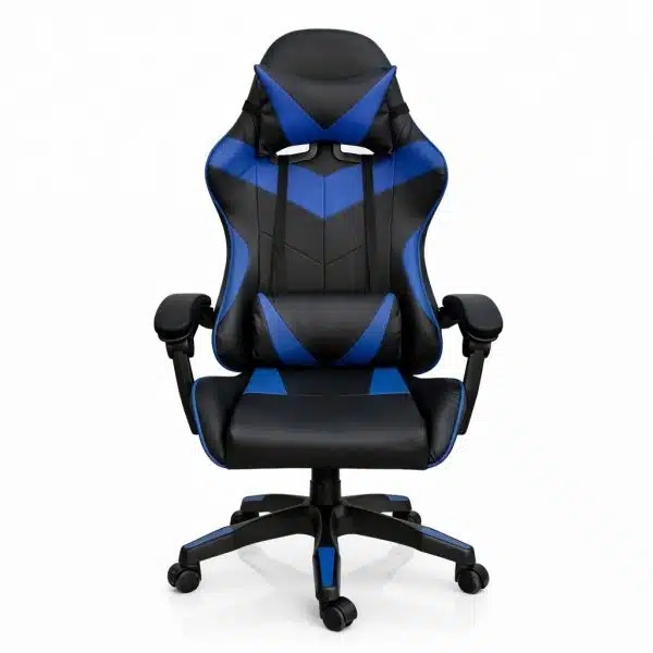 Silla Gamer ergonómica con masajes negra y azul