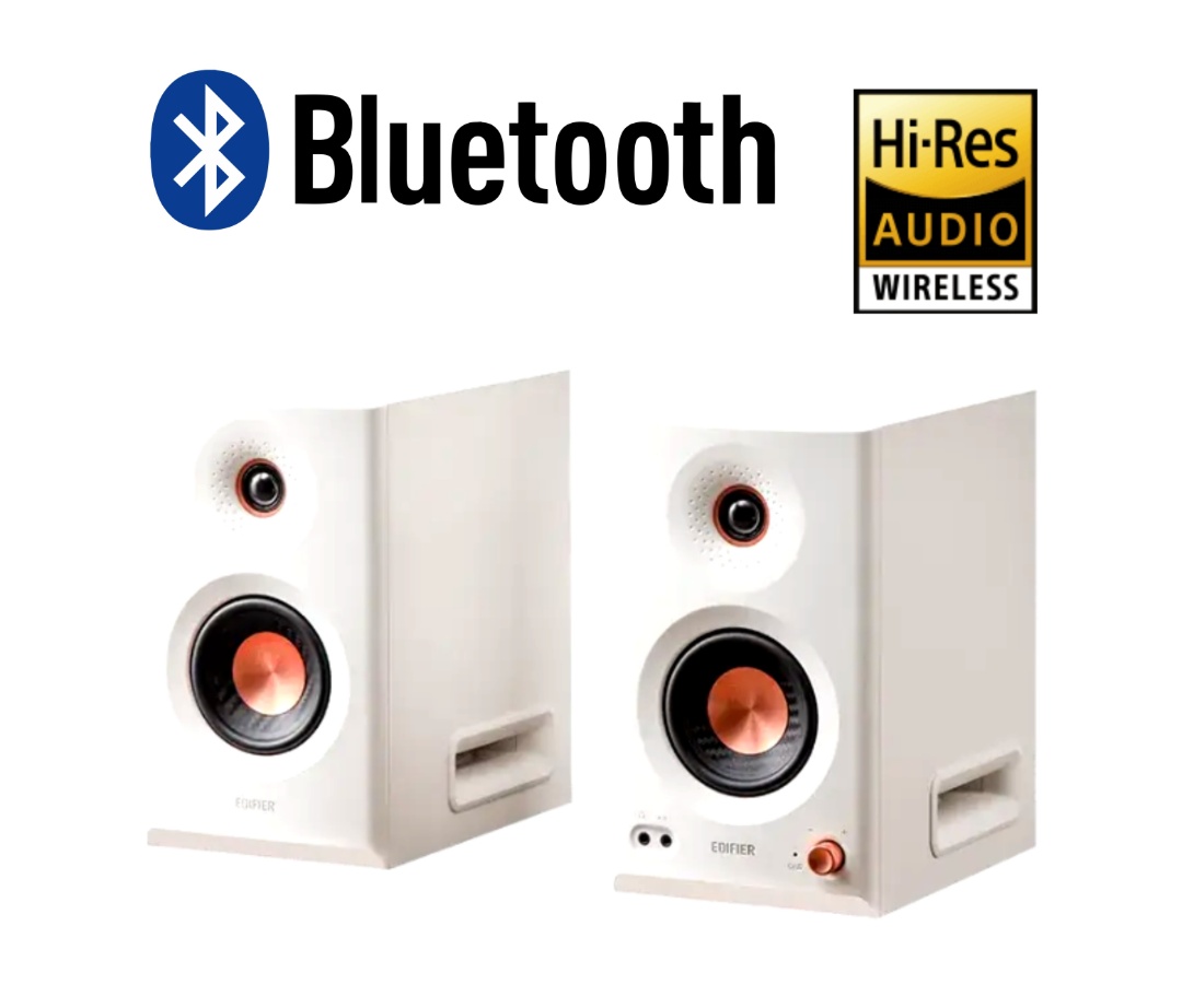 Parlantes amplificadores Edifier MR5 de estudio blancos bluetooth
