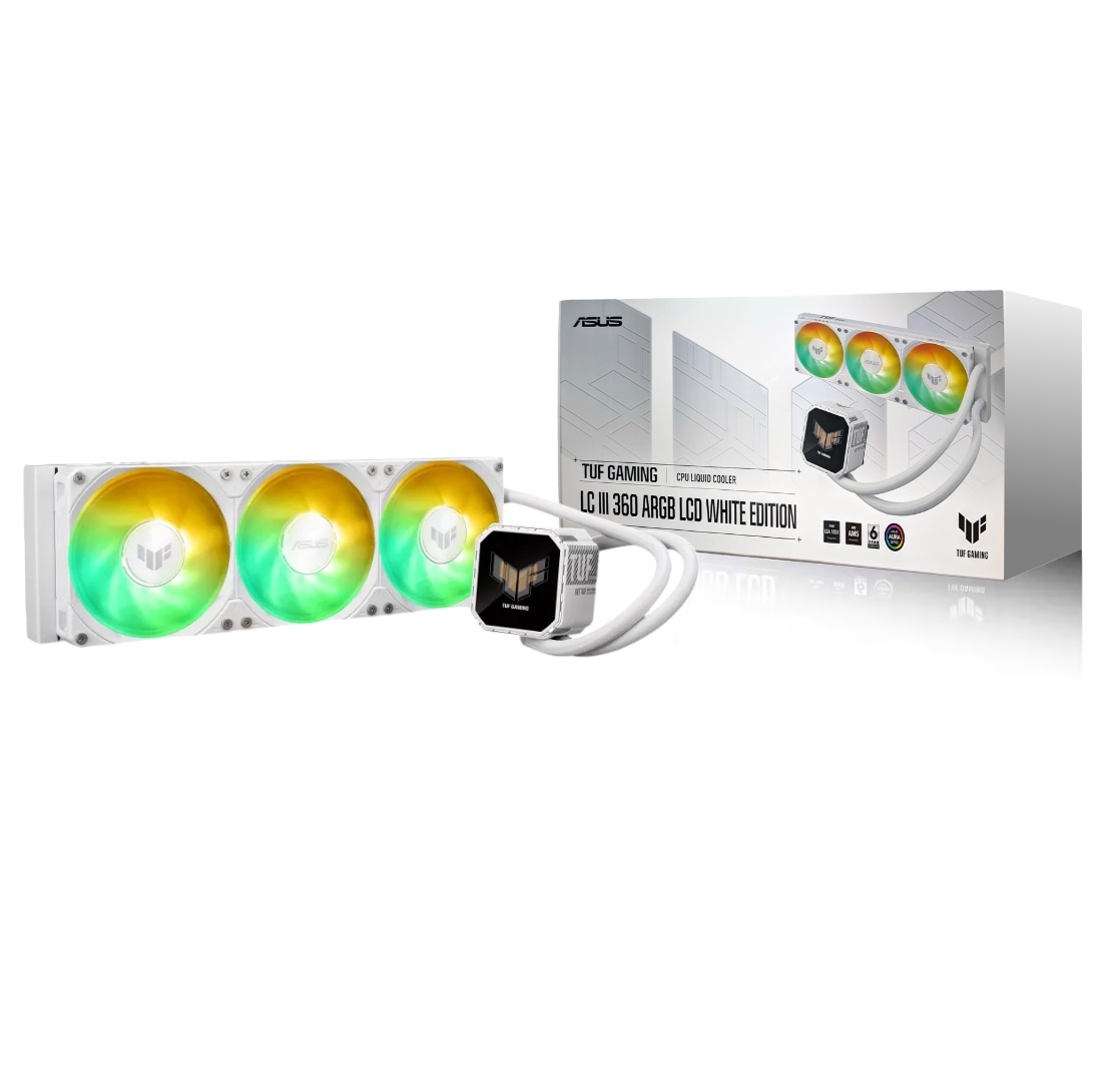Cooler Liquido Asus TUF Gaming LC III 360 ARGB LCD blanco