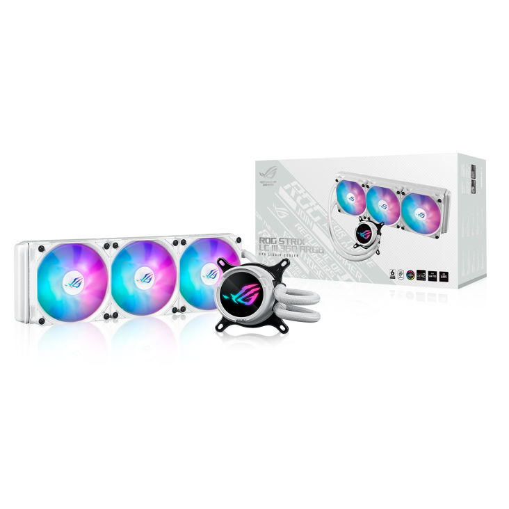 Cooler Liquido Asus ROG Strix LC III 360 ARGB LCD blanco