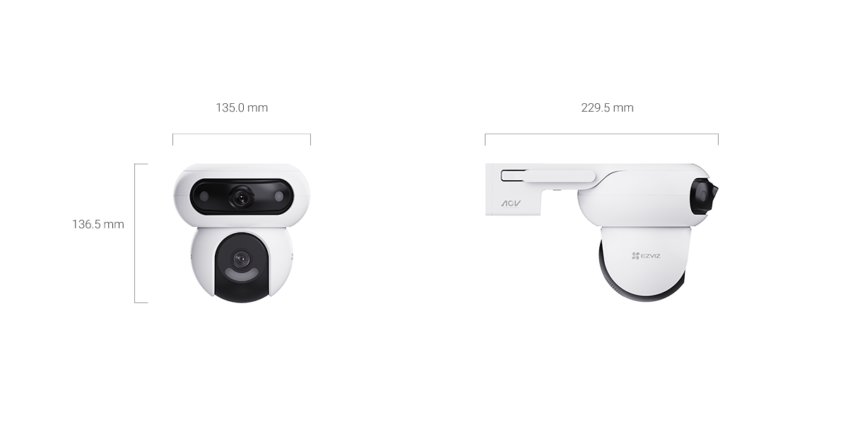 Camara Wifi 6 Ezviz HB90 Dual (4+4MP) 2K + Panel solar