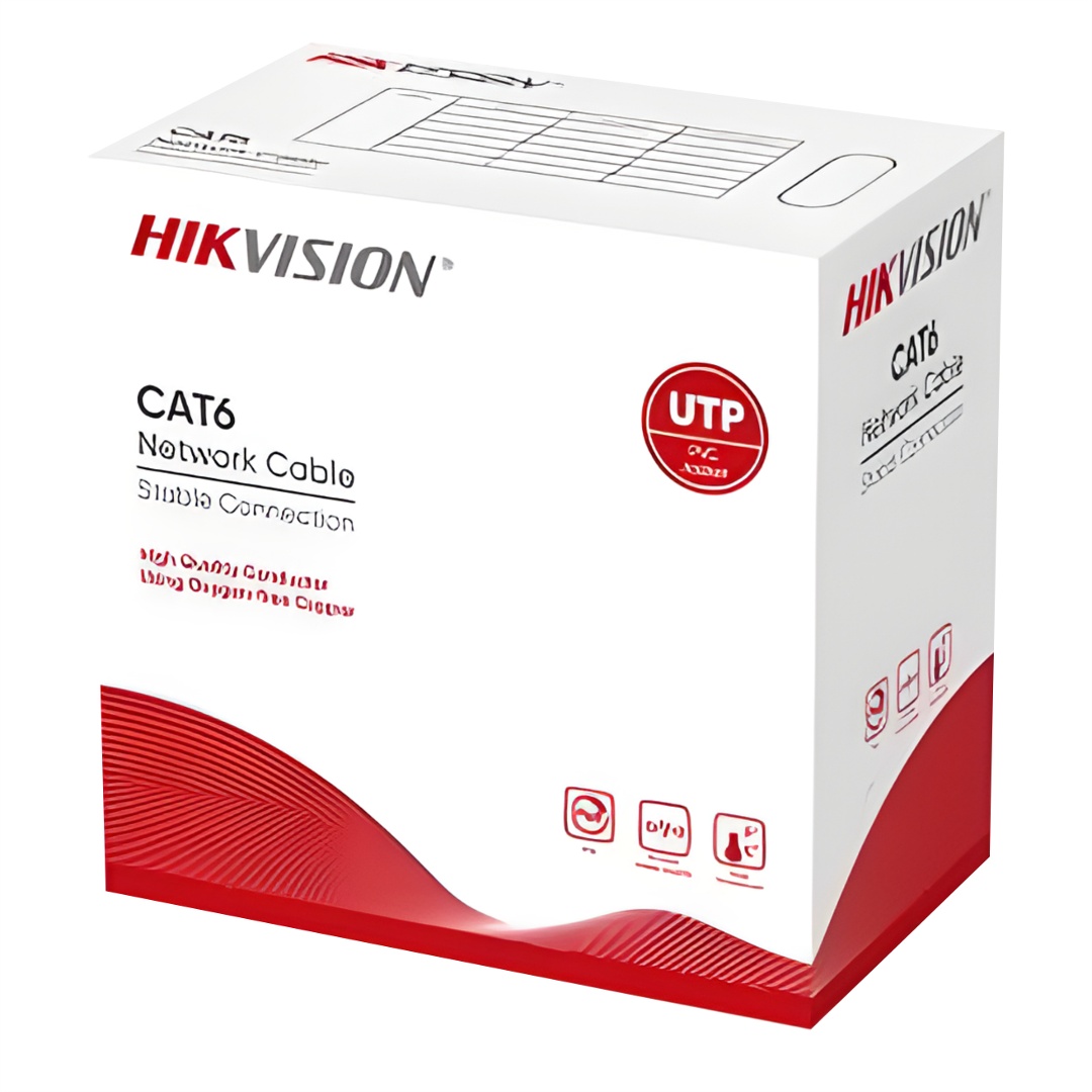 Cable UTP Hikvision Cat6E 305m - cobre exterior 0.51 mm