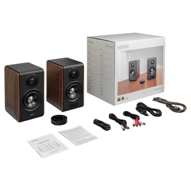 Parlantes Edifier 2.0 S880 MKII Bluetooth nogal