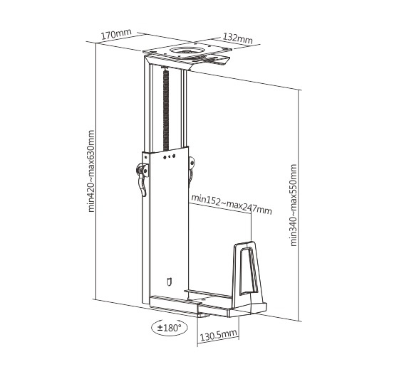 Soporte para PC escritorio hasta 15 Kg