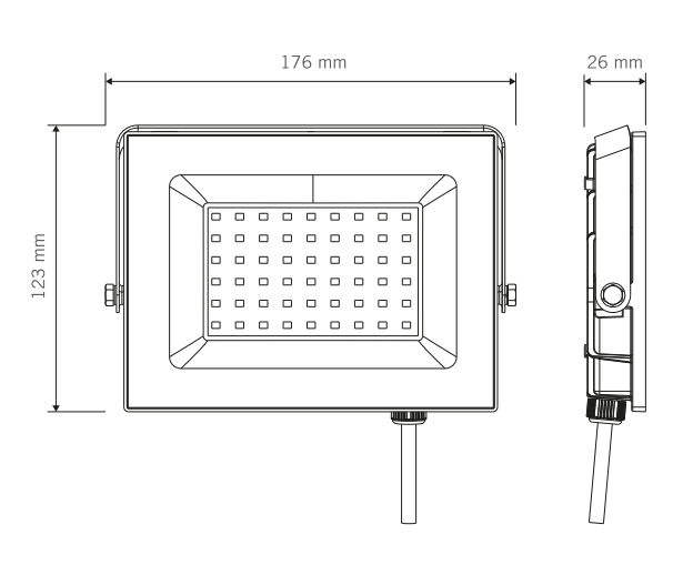 Foco LED Vivion 50w negro IP65 (luz fria)