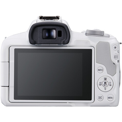 Camara Canon R50 Mirrorless + Lente 18-45mm blanca