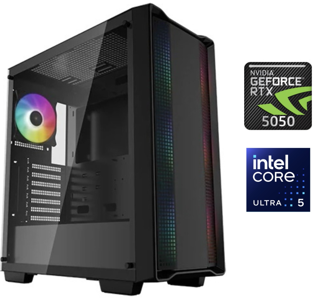 Equipo Gamer Core Ultra 5 225F, 16GB, 500GB, RTX 5050 8GB