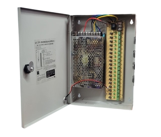 Fuente con Gabinete NRG+ 12v 20a 18 canales