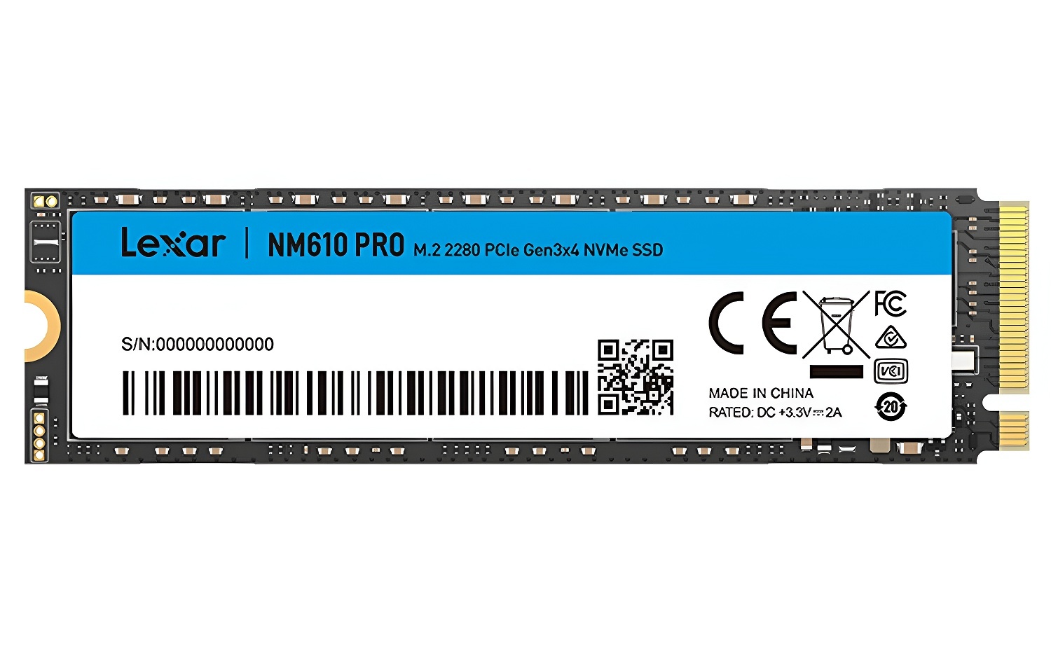 Disco SSD Lexar 500GB M.2 2280 NVMe PCIe Gen3x4