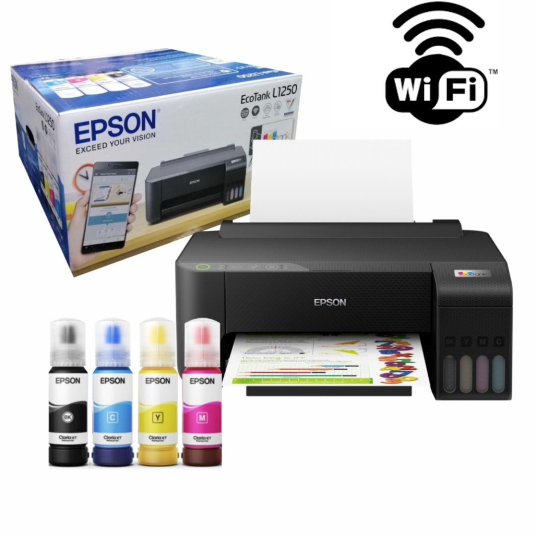 Impresora Epson Ecotank L1250 + 4 botellas extra Impresión Impresoras