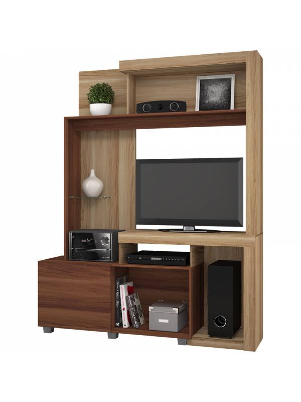 Rack Boreal para TV color teka y nogal