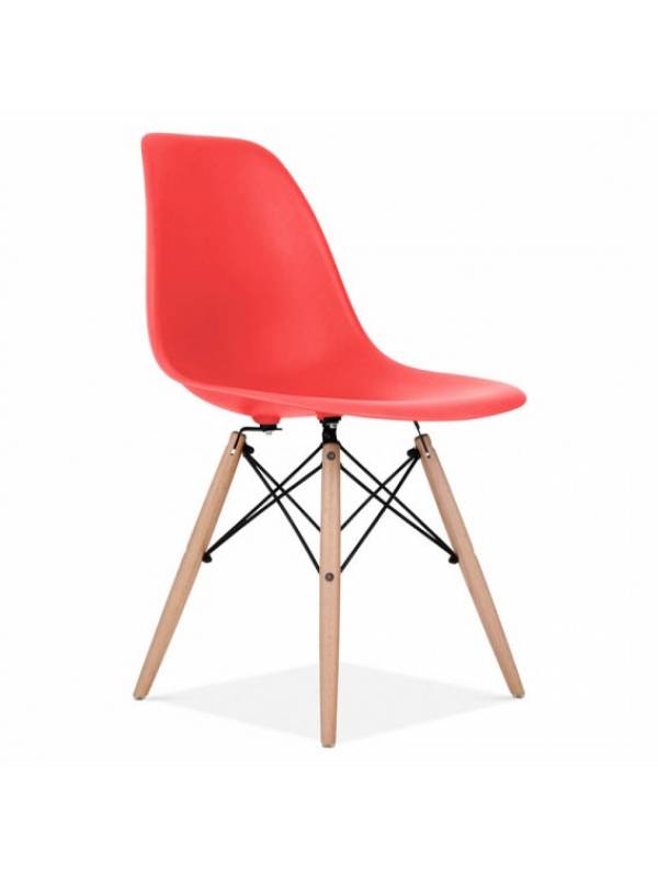 Silla tipo Eames DSW roja
