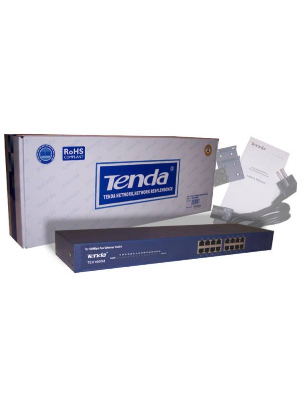 Switch 16 puertos 10/100 tenda rackeable