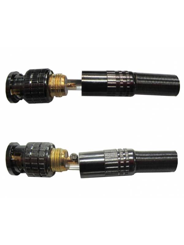 Conector bnc metalico para coaxil