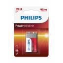 Bateria alcalina Philips 9V