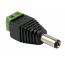 Conector 12v 2.1mm dc macho para CCTV