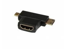 Adaptador HDMI tipo T a mini HDMI & micro HDMI