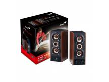 Parlantes Genius madera 20w alta fidelidad