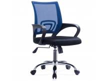 Silla de oficina Mesh con posabrazos azul