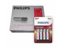 Pack de 12 blister de Pilas alcalinas Philips AA X 4 unidades