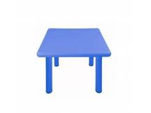 Mesa de plástico cuadrada niños azul