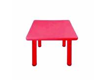 Mesa de plástico cuadrada niños rojo