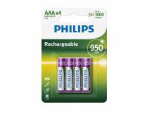 Pilas recargables Philips AAA 950mAh X4