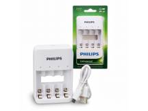 Cargador USB Philips para 4 pilas AAAAA