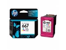 Cartucho HP original 667 tri color