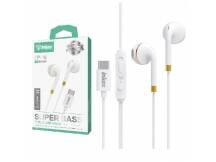 Auriculares Inkax USB tipo-C blancos