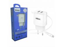 Cargador Inkax 2.4A ccable micro usb + 2 puertos USB