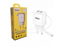 Cargador Inkax 2.4A ccable tipo c + 2 puertos USB