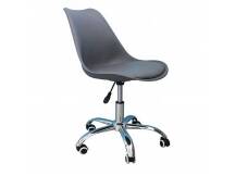 Silla Eames con ruedas gris