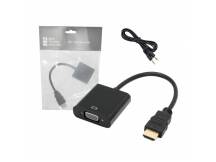 Adaptador HDMI (m) a VGA (h) con cable de audio